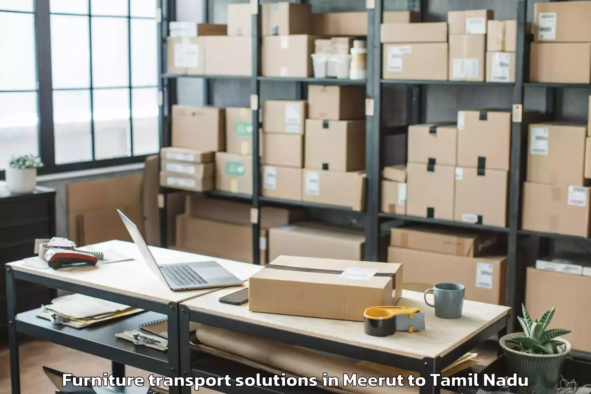 Easy Meerut to Uppiliyapuram Furniture Transport Solutions Booking